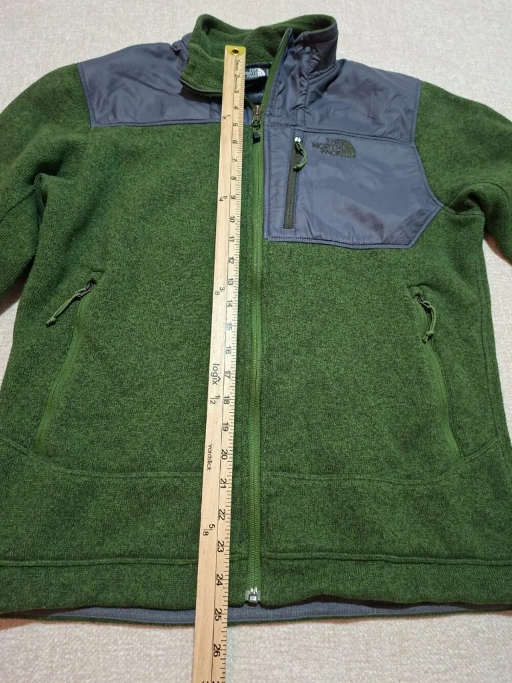 The North Face Green Full Zip Fleece Jacket Men's Medium